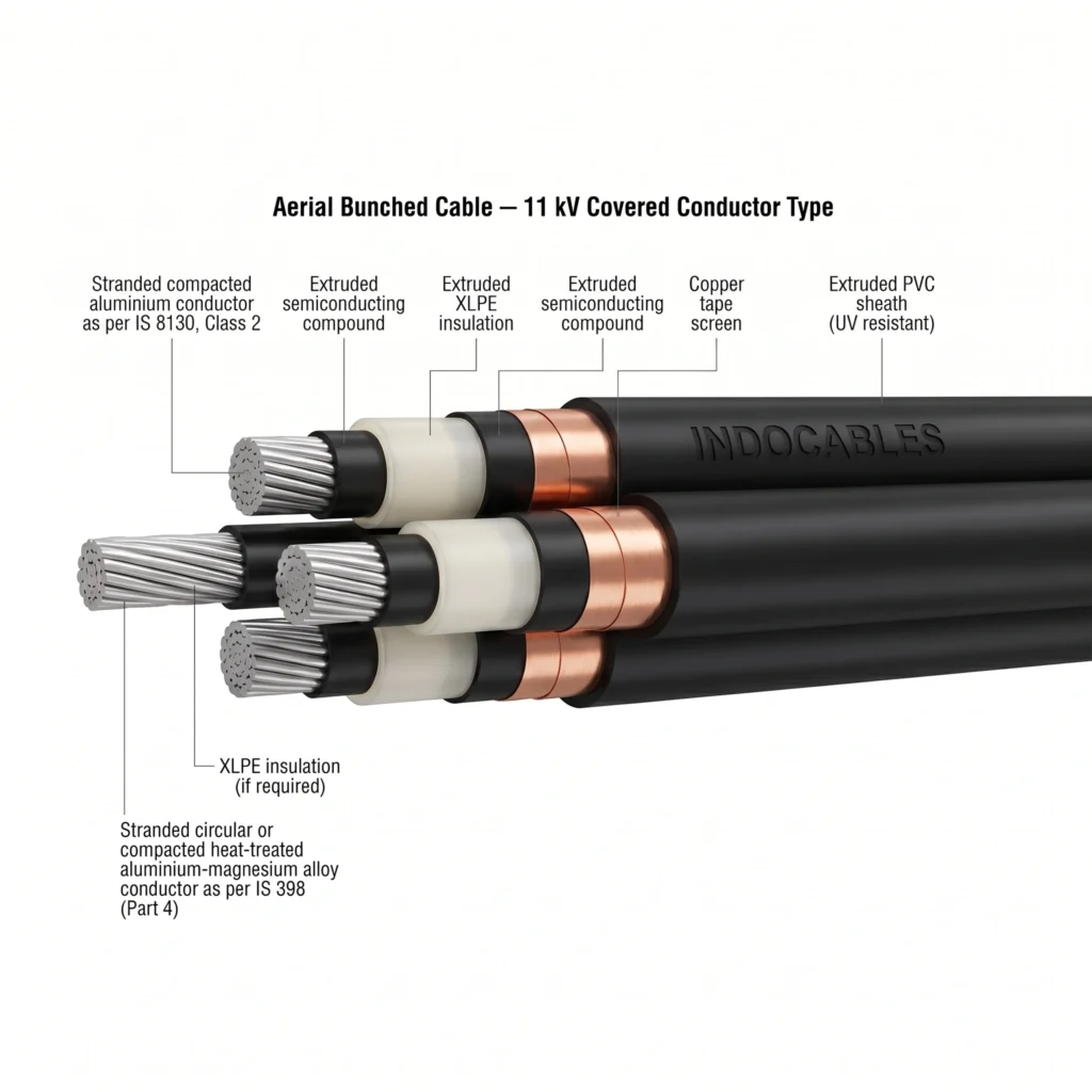 Range — Aerial Bunched Cable — 11 kV (Covered Conductor Type)